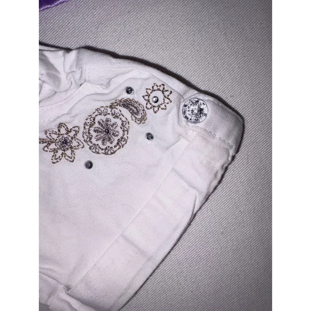 Build A Bear Purple Satin tunic Dress top Sparkle & White‎ Embellished Shorts